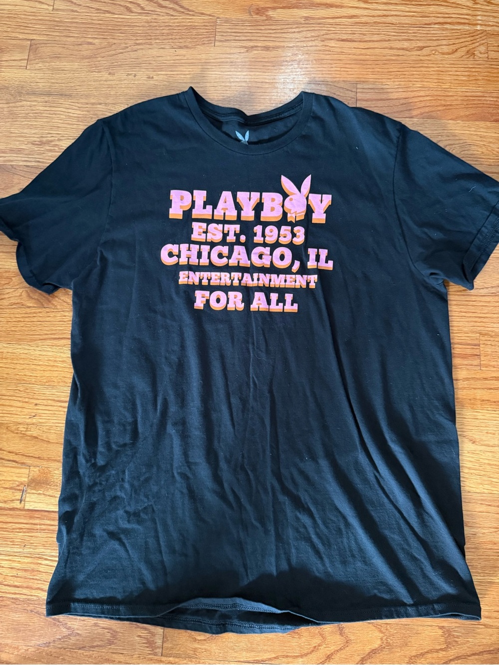 Playboy Magazine Chicago, IL Est. 1953 Bunny Logo T Shirt Size XL Men's